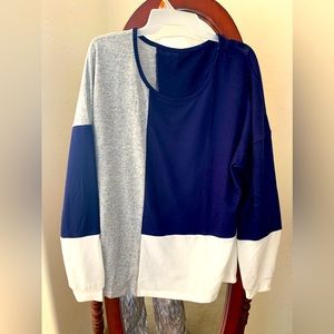 Color block long sleeve top